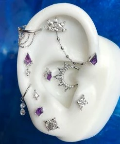 Buddha Jewelry Organics Noble - Amethyst + CZ Conch