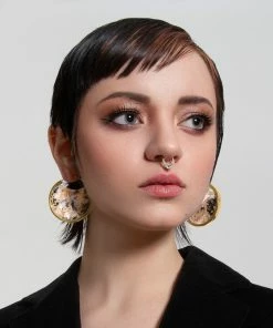 Buddha Jewelry Organics Prism - CZ - Solid 14kt Gold Clicker Daith 18 Buddha Jewelry Organics Prism - CZ - Solid 14kt Gold Clicker Daith