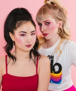 Buddha Jewelry Organics Divine Plugs - Rose Gold + Crystal Quartz Drop