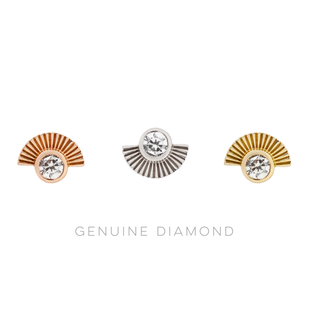 Buddha Jewelry Organics Conch Kahlo - Genuine Diamond Threadless End 3 Buddha Jewelry Organics Conch Kahlo - Genuine Diamond Threadless End