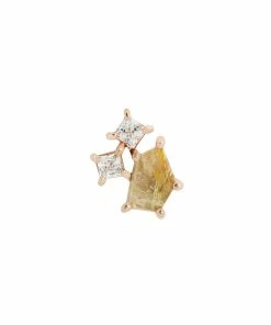 Buddha Jewelry Organics Conch Lyra - Rutilated Quartz + CZ