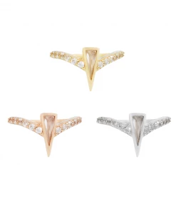 Buddha Jewelry Organics Conch Mikah - CZ - Solid 14kt Gold Clicker