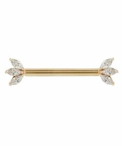 Buddha Jewelry Organics Moet CZ - Forward Facing - Threadless End Nipple