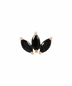 Buddha Jewelry Organics Moet - Black Spinel Threadless End Conch