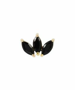 Buddha Jewelry Organics Moet - Black Spinel Threadless End Conch