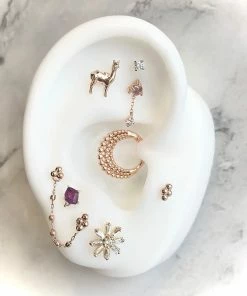 Buddha Jewelry Organics Bianca - Moonstone + White Sapphire Rook