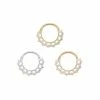 Buddha Jewelry Organics Obsessed - CZ - Solid 14kt Gold Clicker Septum