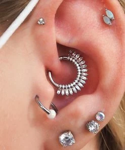 Buddha Jewelry Organics Daith Hypnotic - CZ - Clicker