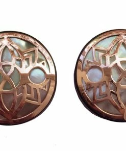 Buddha Jewelry Organics Stetched Ears Indah Moon Plug - Rose Gold + Mother Of Pearl 7 Buddha Jewelry Organics Stetched Ears Indah Moon Plug - Rose Gold + Mother Of Pearl