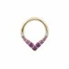 Buddha Jewelry Organics Rise + Shine - Amethyst Ombre - Solid 14kt Gold Clicker