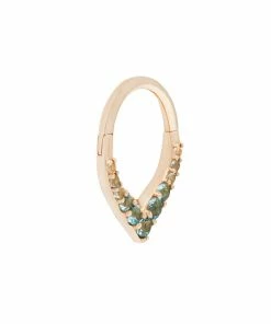 Buddha Jewelry Organics Rise + Shine - Blue Topaz Ombre - Solid 14kt Gold Clicker Best Sellers