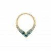 Buddha Jewelry Organics Rise + Shine - Blue Topaz Ombre - Solid 14kt Gold Clicker Best Sellers