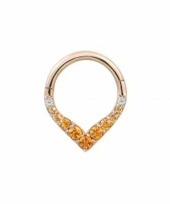 Buddha Jewelry Organics Best Sellers Rise + Shine - Citrine Ombre - Solid 14kt Gold Clicker