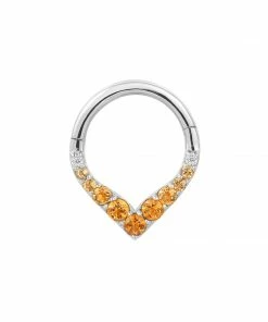 Buddha Jewelry Organics Best Sellers Rise + Shine - Citrine Ombre - Solid 14kt Gold Clicker