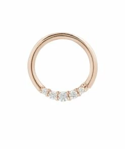 Buddha Jewelry Organics Daith Sophia CZ Seamless Ring