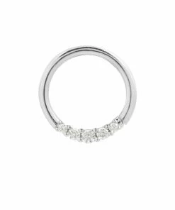 Buddha Jewelry Organics Daith Sophia CZ Seamless Ring