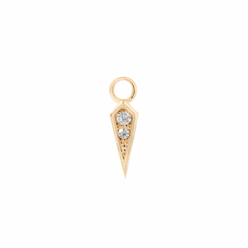 Buddha Jewelry Organics Spike Charm 14kt Solid Gold + CZ 6 Buddha Jewelry Organics Spike Charm 14kt Solid Gold + CZ