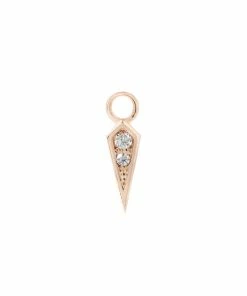 Buddha Jewelry Organics Spike Charm 14kt Solid Gold + CZ
