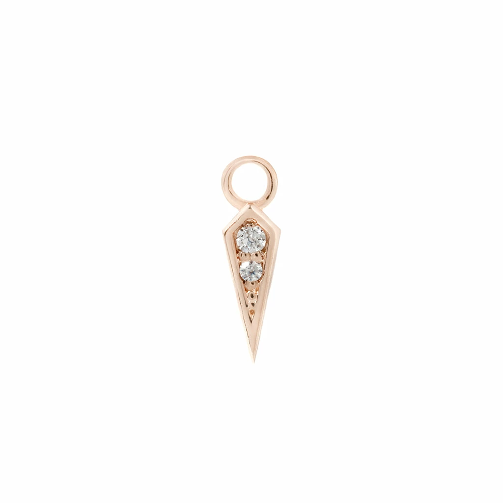 Buddha Jewelry Organics Spike Charm 14kt Solid Gold + CZ 4 Buddha Jewelry Organics Spike Charm 14kt Solid Gold + CZ