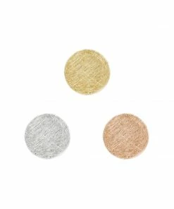 Buddha Jewelry Organics Threadless Ends Solid Gold Textured Disk