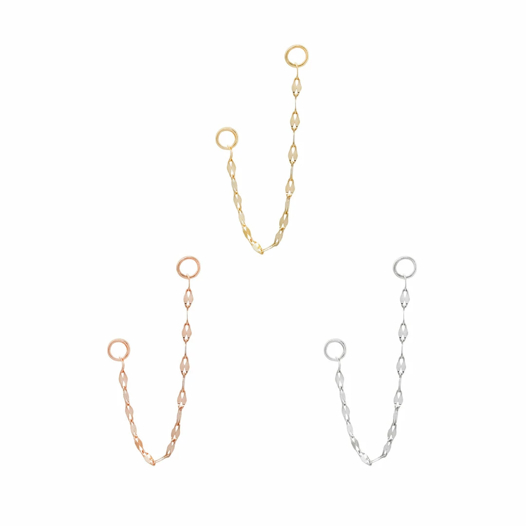 Buddha Jewelry Organics Tile Chain - Solid 14kt Gold Chains 3 Buddha Jewelry Organics Tile Chain - Solid 14kt Gold Chains