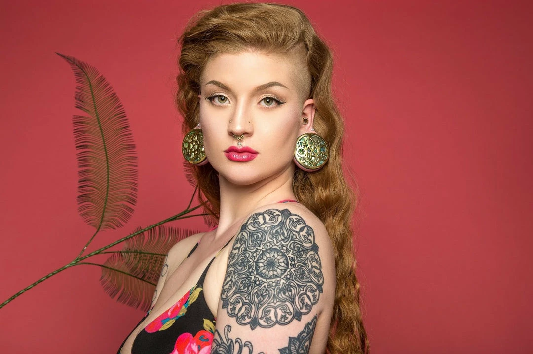 Buddha Jewelry Organics Stetched Ears Indah Moon Plug - Brass + Abalone 4 Buddha Jewelry Organics Stetched Ears Indah Moon Plug - Brass + Abalone