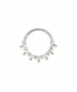 Buddha Jewelry Organics Daith Unforgettable - CZ - Solid 14kt Gold Clicker