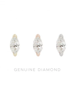 Buddha Jewelry Organics Conch Zuri Marquise Genuine Diamond - Threadless End