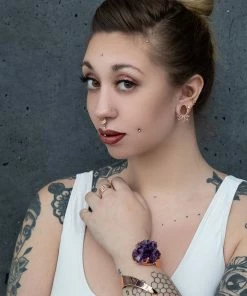 Buddha Jewelry Organics Stetched Ears Marquise Eyelet - Rose Gold