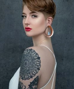 Buddha Jewelry Organics Evoke Mayan Teardrops - Rose Gold + CZ 7 Buddha Jewelry Organics Evoke Mayan Teardrops - Rose Gold + CZ