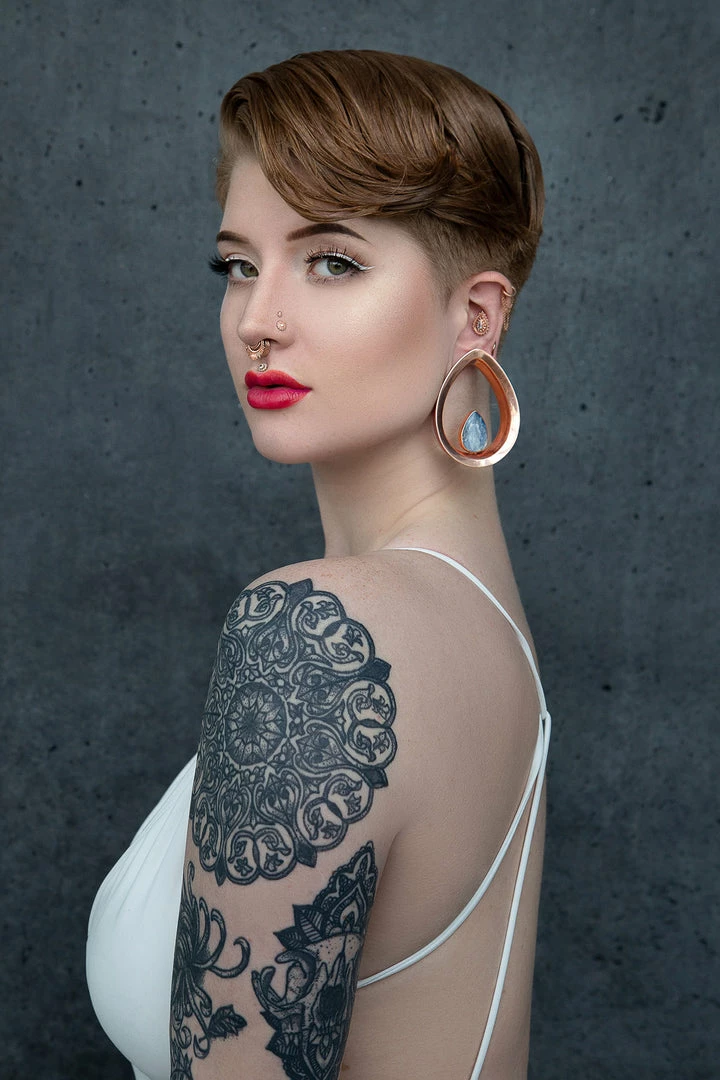 Buddha Jewelry Organics Evoke Mayan Teardrops - Rose Gold + CZ 5 Buddha Jewelry Organics Evoke Mayan Teardrops - Rose Gold + CZ