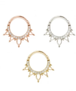 Buddha Jewelry Organics Indra - CZ - Solid 14kt Gold Clicker