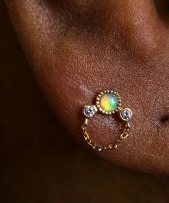 Buddha Jewelry Organics Halston - Genuine Opal + Chain