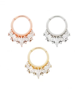 Buddha Jewelry Organics Daith Elite CZ Gold Clicker