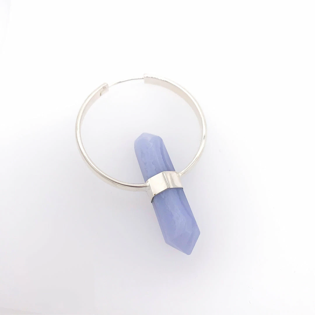 Buddha Jewelry Organics Mini Alchemy Earrings - Blue Lace Agate 5 Buddha Jewelry Organics Mini Alchemy Earrings - Blue Lace Agate