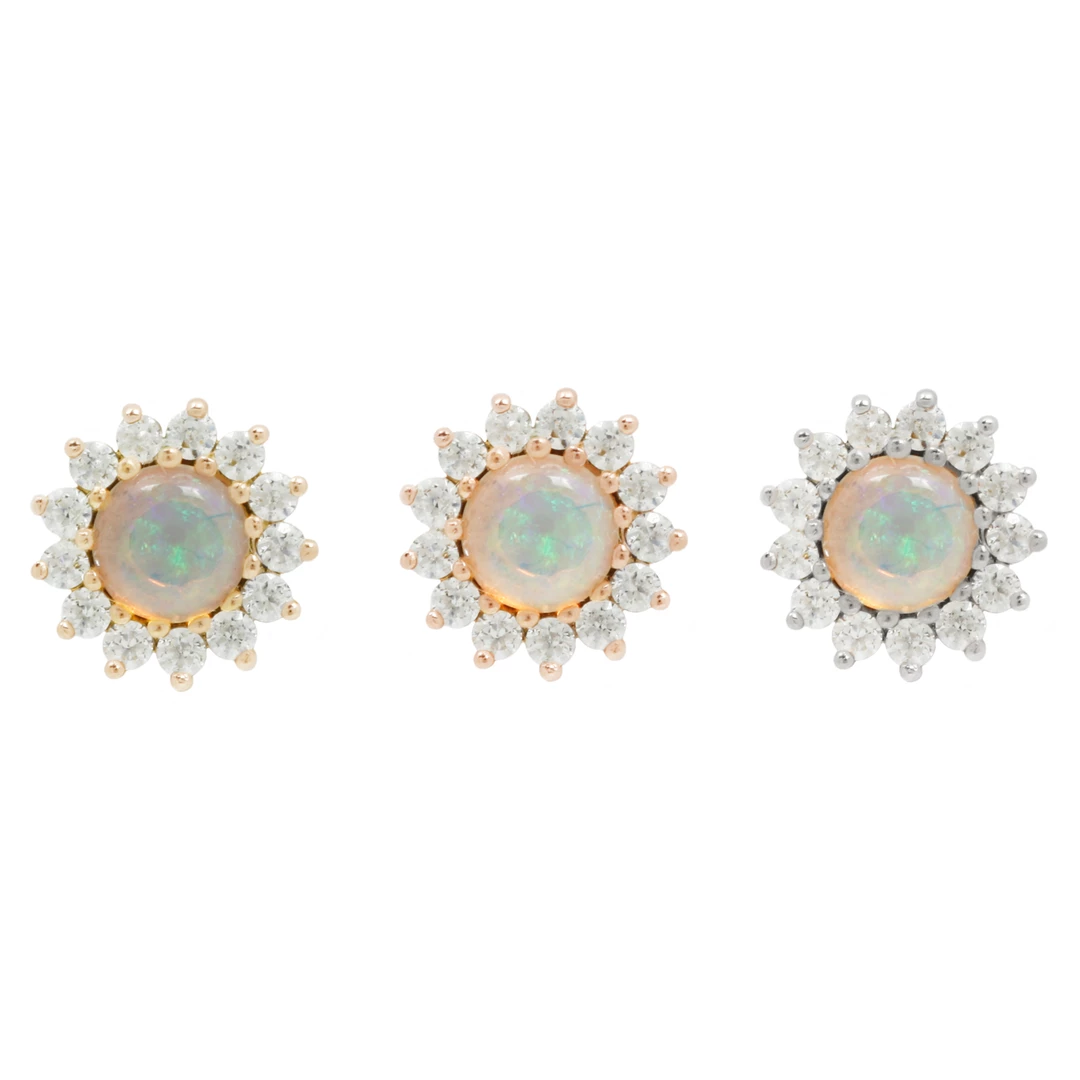 Buddha Jewelry Organics Delphine Opal + CZ 3 Buddha Jewelry Organics Delphine Opal + CZ