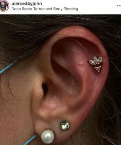 Buddha Jewelry Organics Conch Moet - Swarovski CZ Threadless End