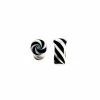 Buddha Jewelry Organics Glass Plugs - Black & White Twist