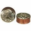 Buddha Jewelry Organics Rider Plugs - Saba Wood + Mother Of Pearl Stetched Ears
