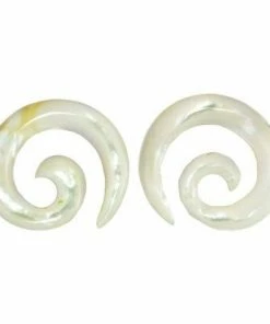 Buddha Jewelry Organics Spiral Earrings - Mother Of Pearl
