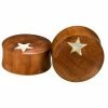 Buddha Jewelry Organics Star Plugs - Saba Wood + Mother Of Pearl Sale