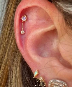 Buddha Jewelry Organics Bianca - Moonstone + White Sapphire Rook