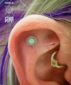 Buddha Jewelry Organics Delphine Opal + CZ 10 Buddha Jewelry Organics Delphine Opal + CZ