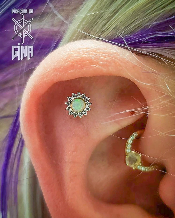 Buddha Jewelry Organics Delphine Opal + CZ 5 Buddha Jewelry Organics Delphine Opal + CZ