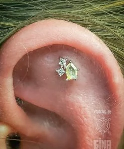 Buddha Jewelry Organics Conch Lyra - Rutilated Quartz + CZ 11 Buddha Jewelry Organics Conch Lyra - Rutilated Quartz + CZ