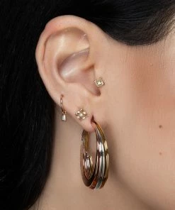 Buddha Jewelry Organics La Madeleine Baguette Charm 14kt Solid Gold + White Topaz Rook 10 Buddha Jewelry Organics La Madeleine Baguette Charm 14kt Solid Gold + White Topaz Rook